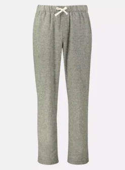 Green Linen-Rich Tapered Pull On Trousers - W36 L30 -UMBO Clothing Shop tuc140392721 Green R Z003A