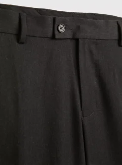 Charcoal Grey Tailored Fit Gabardine TrousersW40 L31 -UMBO Clothing Shop tuc140423769 Grey R Z004A