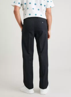 Charcoal Grey Tailored Fit Gabardine TrousersW40 L31 -UMBO Clothing Shop tuc140423769 Grey R Z005A