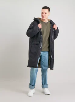 Black Showerproof Duvet Coat - XXXXL