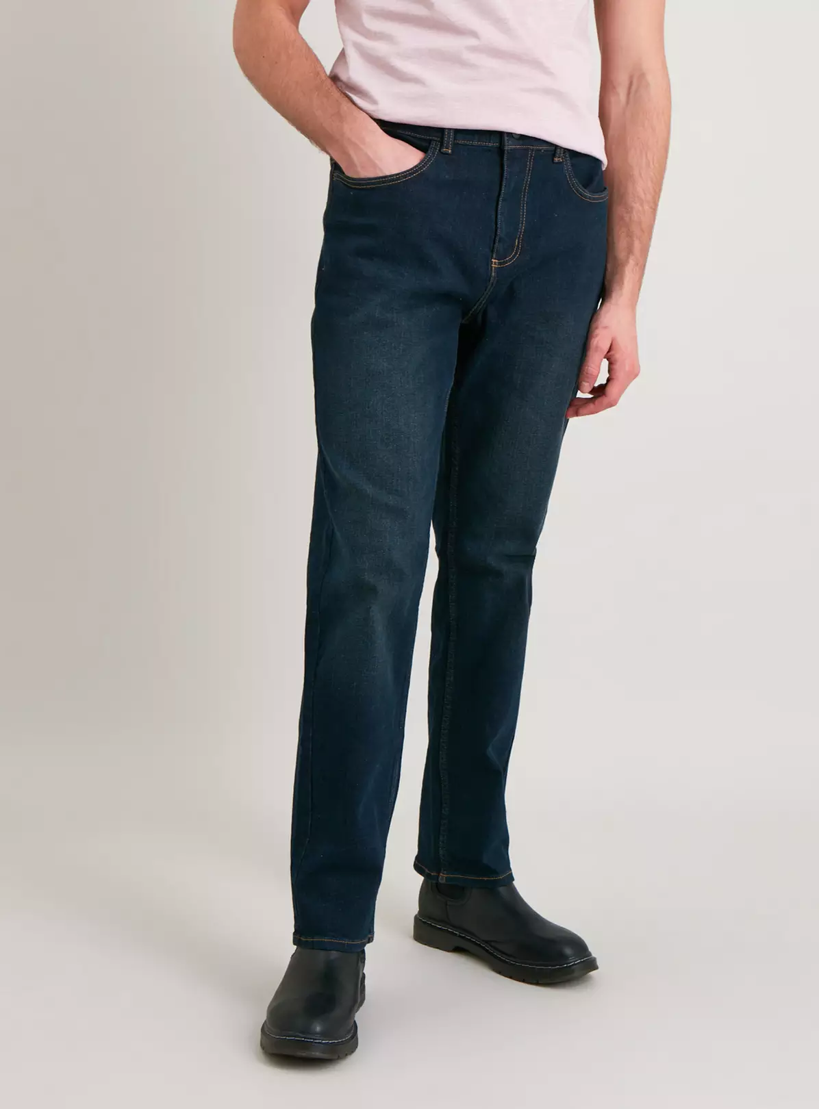 Dark Denim Straight Leg Jeans 44R 2 Dark Denim Straight Leg Jeans 44R - Image 2