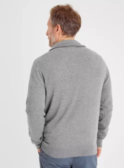 Charcoal Grey Half Zip Funnel Neck Jumper XXXL -UMBO Clothing Shop tuc142272175 Charcoal R Z005A