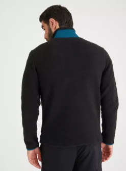 Black Teddy Half Zip FleeceS -UMBO Clothing Shop tuc142479424 Black R Z005A