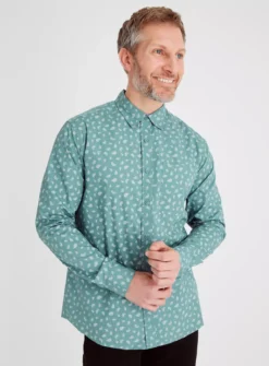 Teal Regular Fit Paisley Shirt XXXL -UMBO Clothing Shop tuc142557373 Teal R Z001A