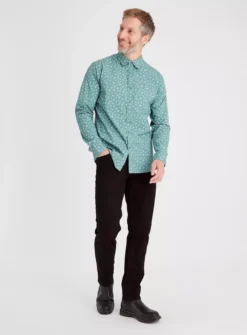 Teal Regular Fit Paisley Shirt XXXL -UMBO Clothing Shop tuc142557373 Teal R Z002A