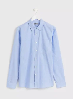 Blue Butchers Stripe Regular Fit Shirt L