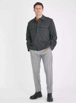 Grey Jersey Shacket L -UMBO Clothing Shop tuc142691724 Grey R Z002A