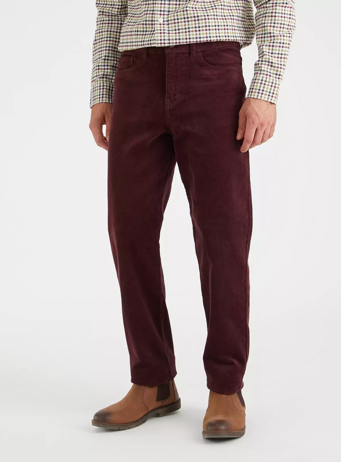 Aubergine Corduroy Trousers 44R 1 Aubergine Corduroy Trousers 44R