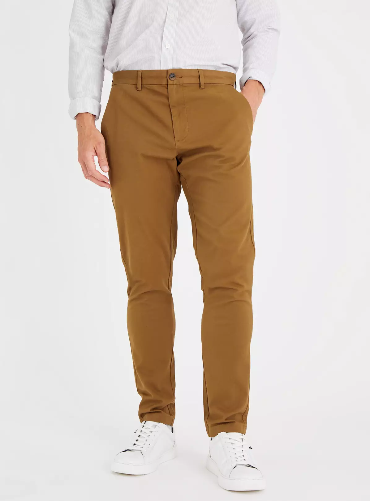 Tan Skinny Fit Chino With Stretch 40R 2 Tan Skinny Fit Chino With Stretch 40R - Image 2