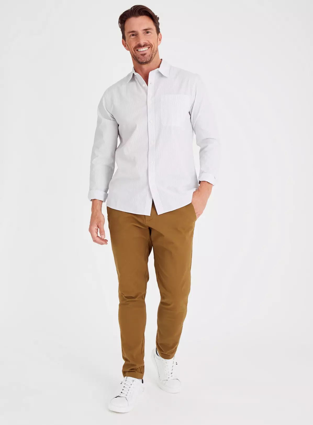 Tan Skinny Fit Chino With Stretch 40R 3 Tan Skinny Fit Chino With Stretch 40R - Image 3