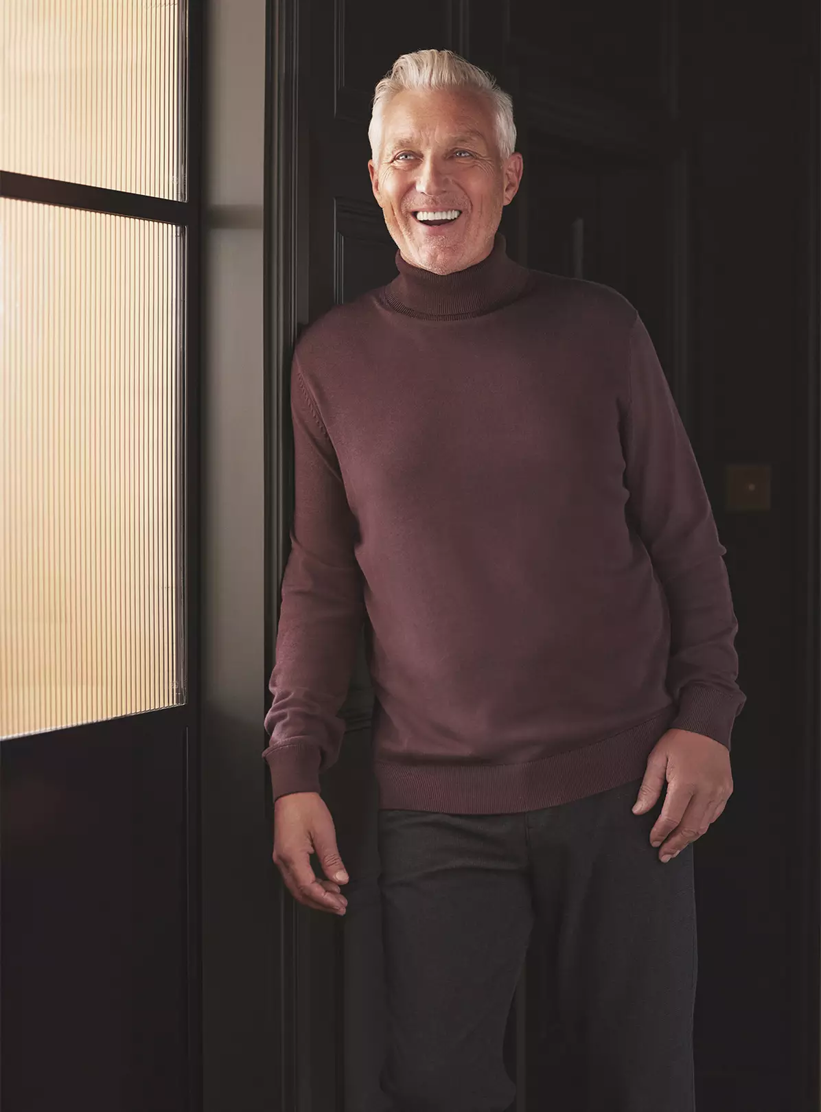 UNION WORKS Dark Red Roll Neck Jumper XXL 4 UNION WORKS Dark Red Roll Neck Jumper XXL - Image 4