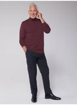 UNION WORKS Dark Red Roll Neck Jumper XXL 8 UNION WORKS Dark Red Roll Neck Jumper XXL -UMBO Clothing Shop tuc142838378 Dark20Red R Z002A