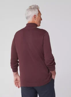 UNION WORKS Dark Red Roll Neck Jumper XXL 11 UNION WORKS Dark Red Roll Neck Jumper XXL -UMBO Clothing Shop tuc142838378 Dark20Red R Z004A