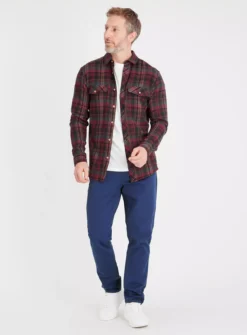 Navy Slim Fit Textured Jeans 32R