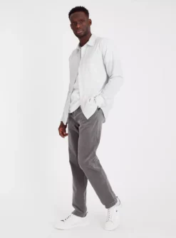 Grey Corduroy Pull On Straight Leg Trousers 36R -UMBO Clothing Shop tuc142997598 Grey R Z002A
