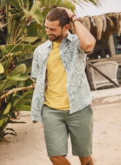 FATFACE Bugle Palm Print Shirt XXL 5 FATFACE Bugle Palm Print Shirt XXL -UMBO Clothing Shop tuc143028351 Green R Z001A