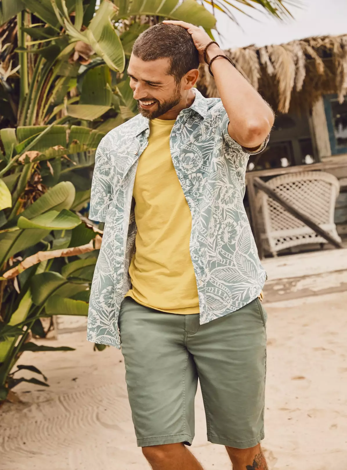 FATFACE Bugle Palm Print Shirt XXL 2 FATFACE Bugle Palm Print Shirt XXL - Image 2