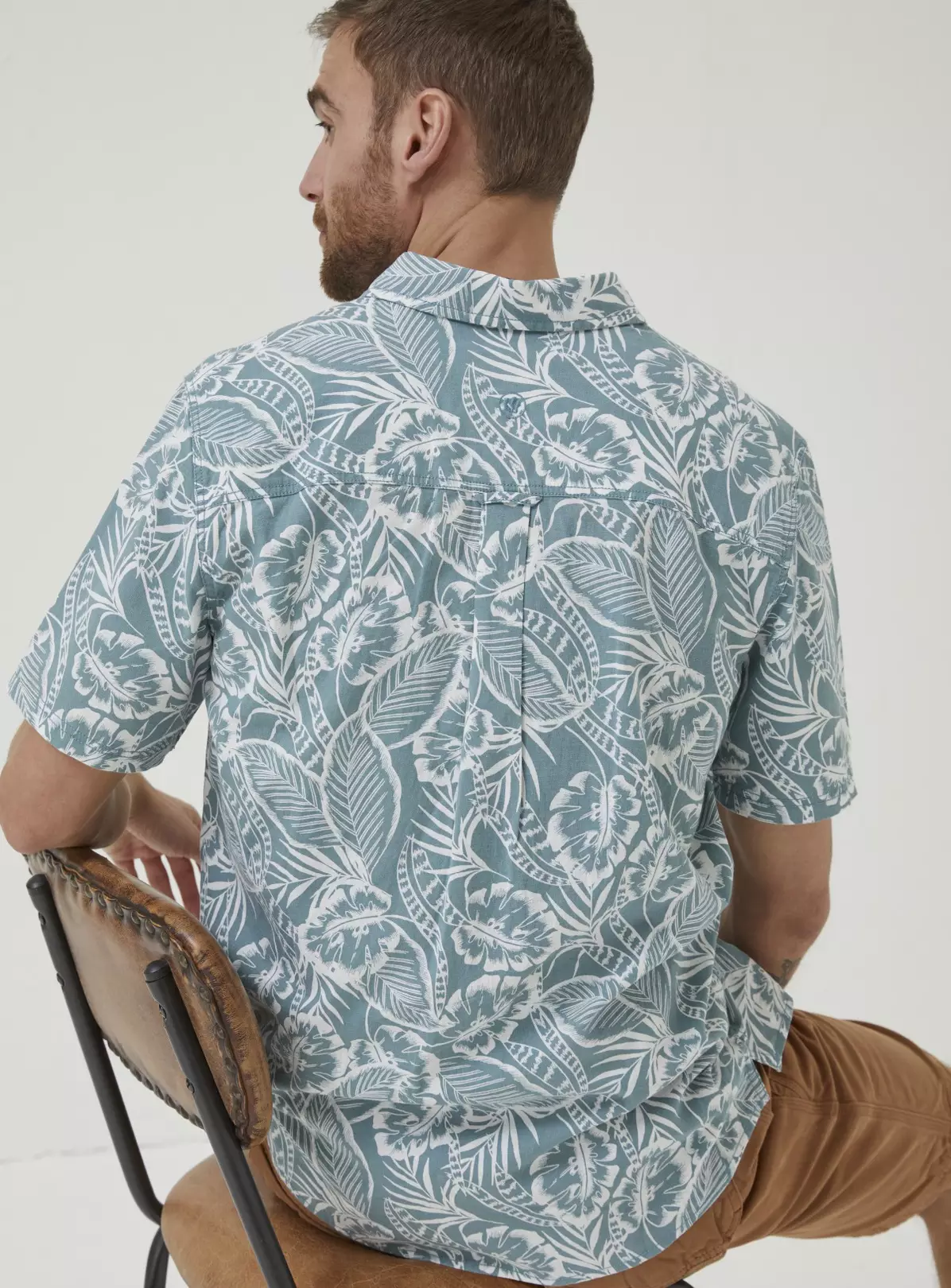 FATFACE Bugle Palm Print Shirt XXL 1 FATFACE Bugle Palm Print Shirt XXL