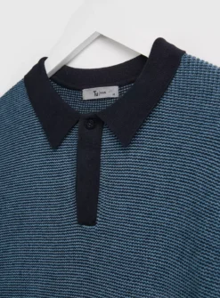 Blue Contrast Long Sleeve Polo Jumper XXL 8 Blue Contrast Long Sleeve Polo Jumper XXL -UMBO Clothing Shop tuc143184935 Multi20Coloured R Z004A