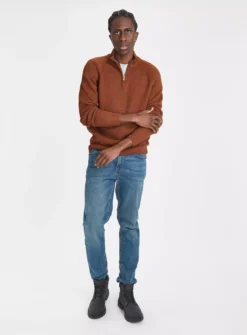 Tan Half-Zip Honeycomb Jumper S 9 Tan Half-Zip Honeycomb Jumper S -UMBO Clothing Shop tuc143195554 Tan R Z002A