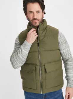 Khaki Padded Puffer GiletXXXL 9 Khaki Padded Puffer GiletXXXL -UMBO Clothing Shop tuc143196864 Khaki R Z001A