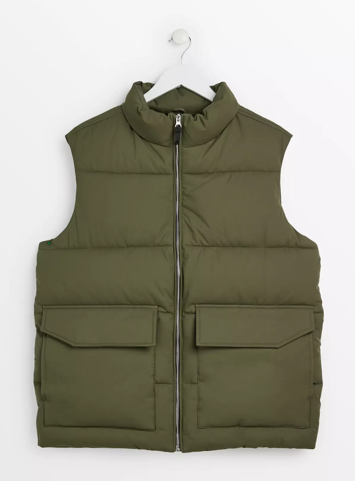 Khaki Padded Puffer GiletXXXL 2 Khaki Padded Puffer GiletXXXL - Image 2