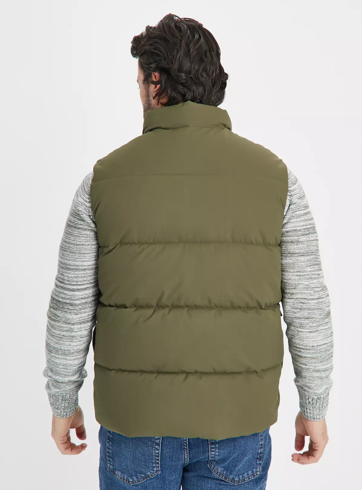 Khaki Padded Puffer GiletXXXL 1 Khaki Padded Puffer GiletXXXL