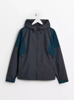Navy Colour Block Windbreaker Jacket S -UMBO Clothing Shop tuc143198923 Blue R Z003A