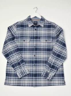 BURGS Oakford Check Shirt S -UMBO Clothing Shop tuc143258287 Navy R Z005A 1