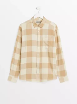 Stone Buffalo Check Brushed Shirt M -UMBO Clothing Shop tuc143326147 Stone R Z003A