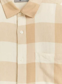 Stone Buffalo Check Brushed Shirt M -UMBO Clothing Shop tuc143326147 Stone R Z004A