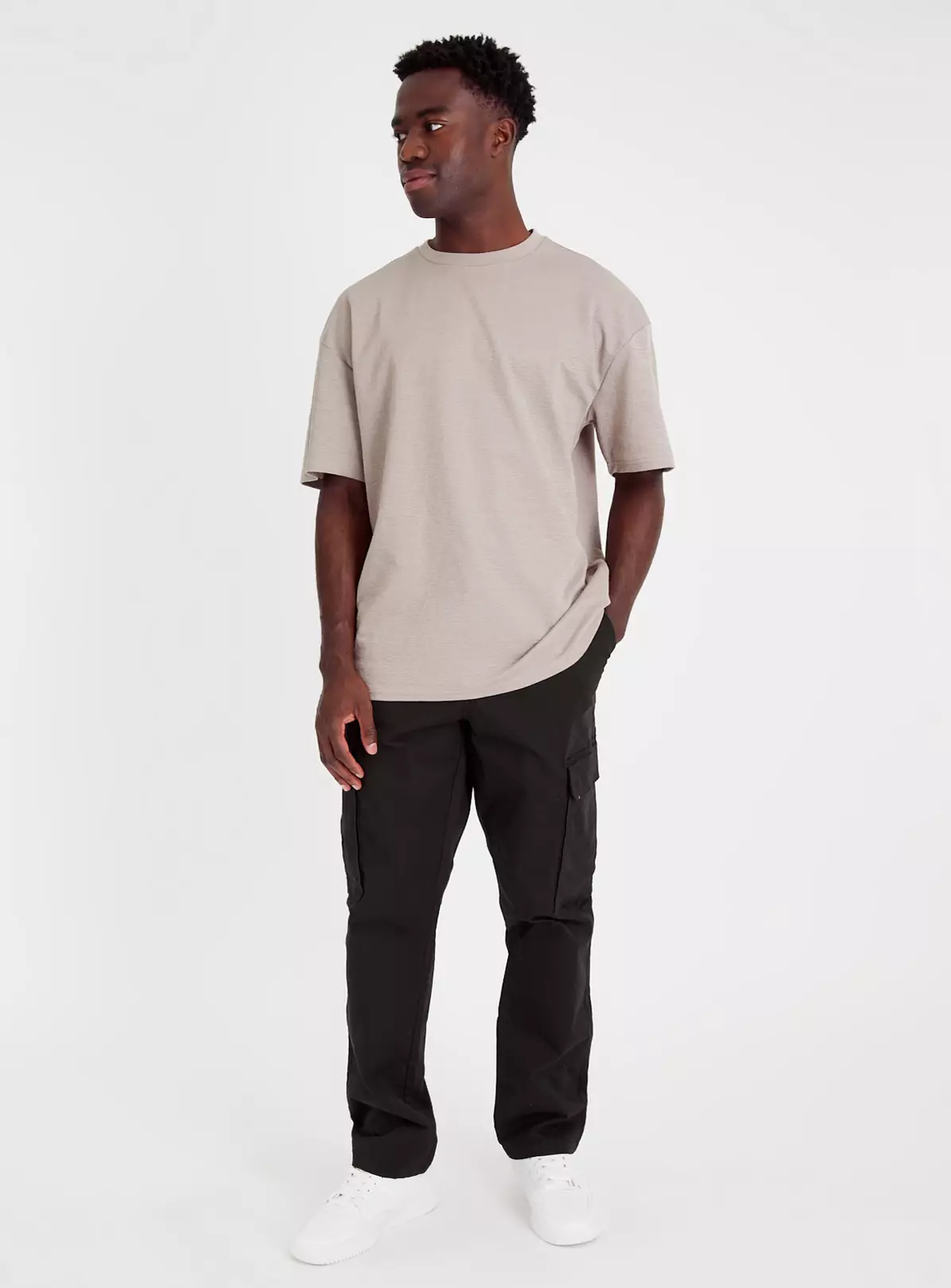 Black Straight Leg Cargo Trousers 44R 1 Black Straight Leg Cargo Trousers 44R