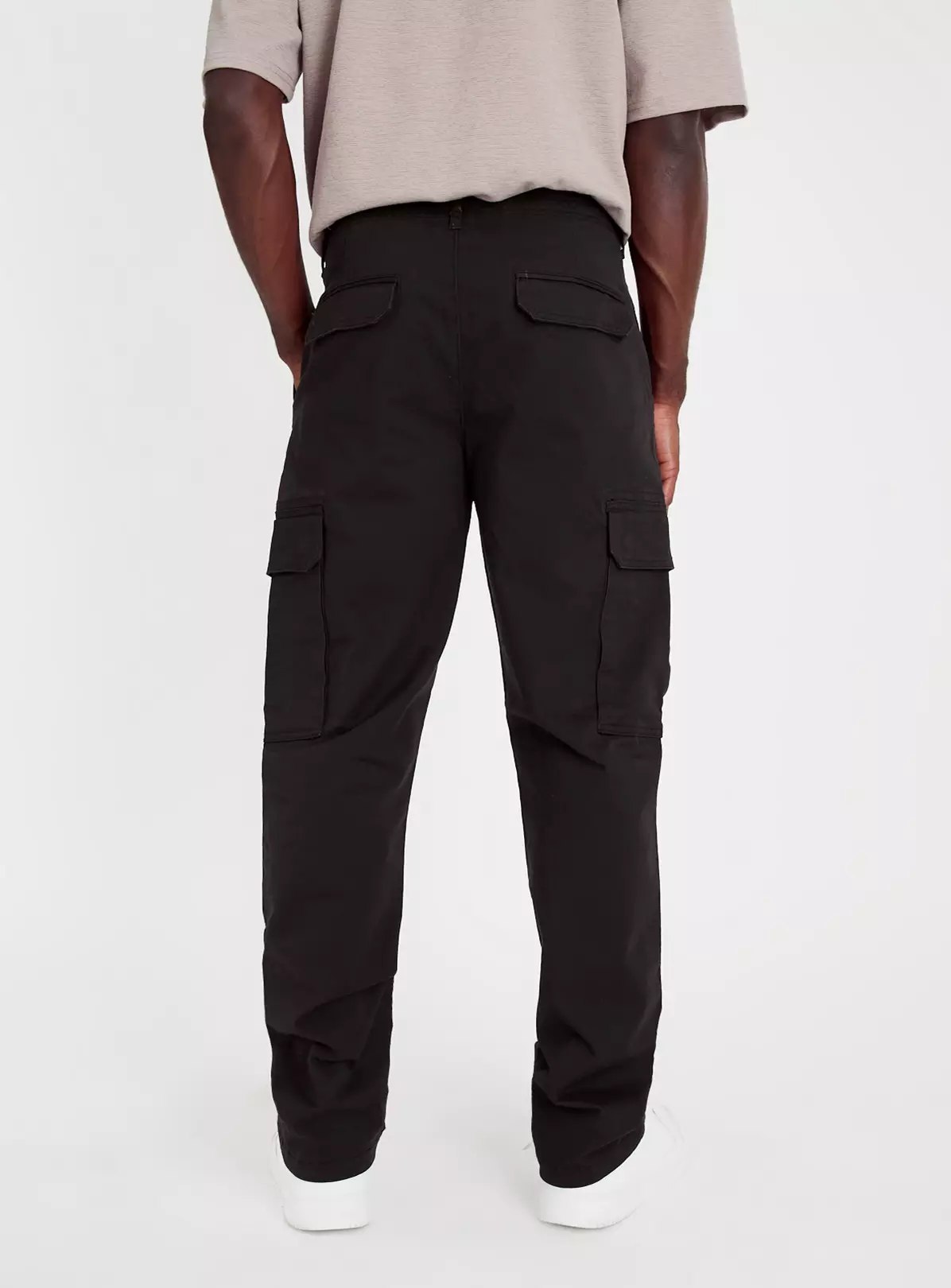 Black Straight Leg Cargo Trousers 44R 4 Black Straight Leg Cargo Trousers 44R - Image 4