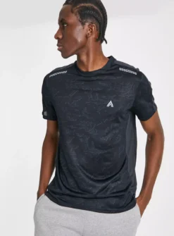 Active Navy Printed T-Shirt L -UMBO Clothing Shop tuc143352601 Navy R Z001A