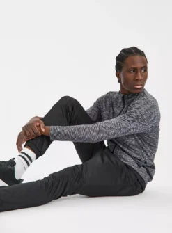 Active Grey Space Dye Zip-Through Top XXL -UMBO Clothing Shop tuc143353604 Charcoal R Z002A 1