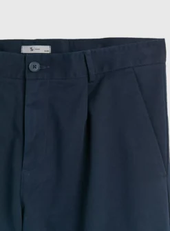 Navy Twill Textured Trousers 40S -UMBO Clothing Shop tuc143384128 Navy R Z004A