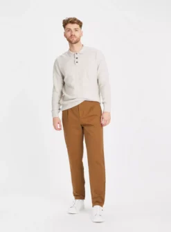 Tan Twill Trousers 40R -UMBO Clothing Shop tuc143388436 Tan R Z002A 1
