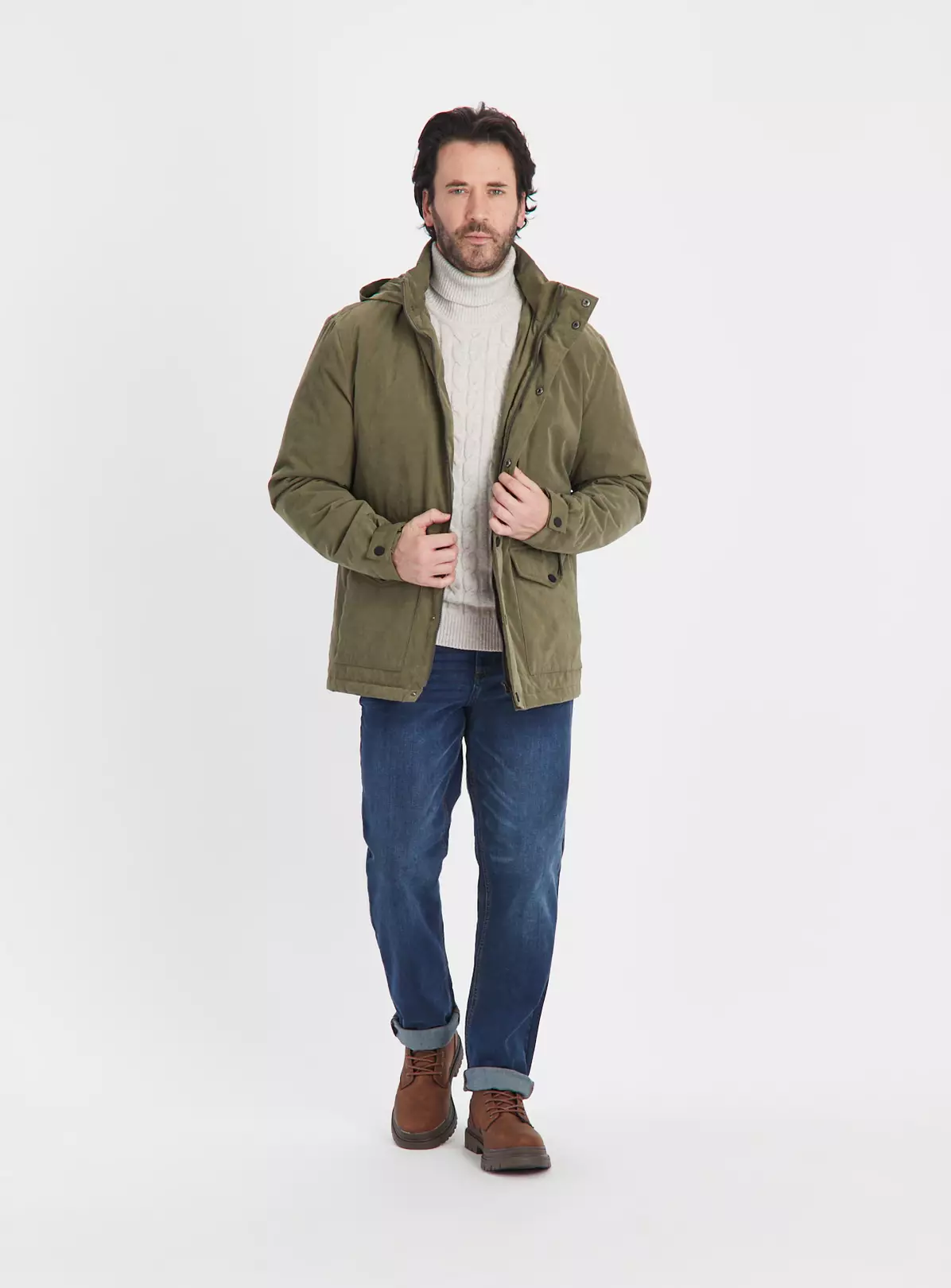 Khaki Utility Parka Jacket XXXL 2 Khaki Utility Parka Jacket XXXL - Image 2