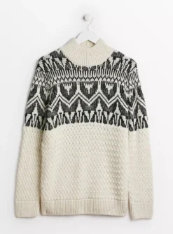 Cream Mono Neck Knitted Jumper XXXL 7 Cream Mono Neck Knitted Jumper XXXL -UMBO Clothing Shop tuc143499961 Mono R Z003A 1