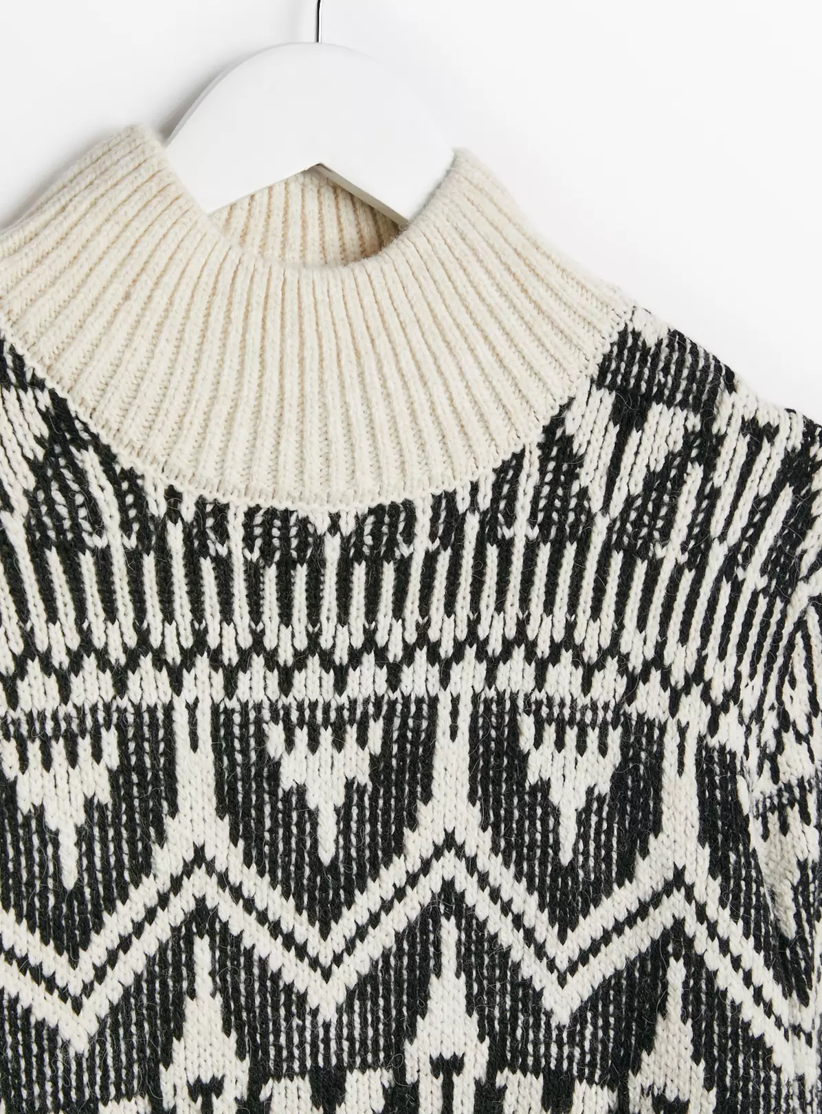 Cream Mono Neck Knitted Jumper S 5 Cream Mono Neck Knitted Jumper S - Image 5