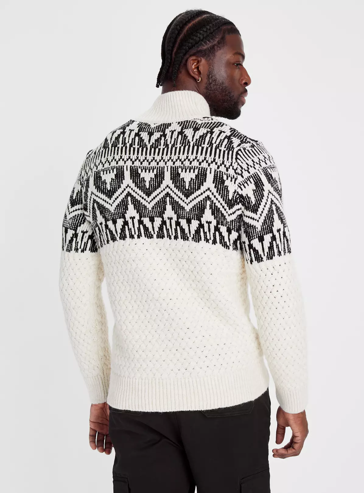 Cream Mono Neck Knitted Jumper XXXL 1 Cream Mono Neck Knitted Jumper XXXL