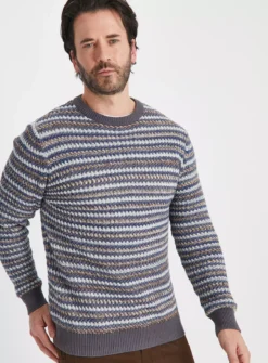 Grey Jacquard Stitch Crew Neck Jumper XL 7 Grey Jacquard Stitch Crew Neck Jumper XL -UMBO Clothing Shop tuc143500782 Multi20Coloured R Z001A