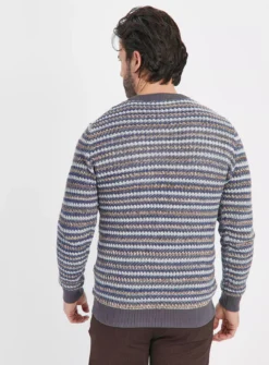 Grey Jacquard Stitch Crew Neck Jumper XL 8 Grey Jacquard Stitch Crew Neck Jumper XL -UMBO Clothing Shop tuc143500782 Multi20Coloured R Z005A