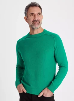 Green Textured Crew Neck Jumper XXXL -UMBO Clothing Shop tuc143506295 Green R Z001A