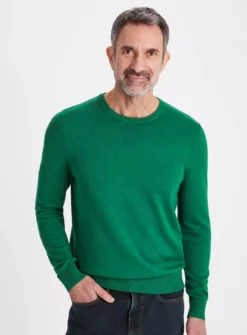 Green Crew Neck Cotton Jumper XL