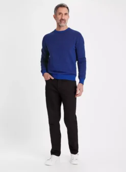 Blue Bubble Stitch Crew Neck JumperXL -UMBO Clothing Shop tuc143508291 Blue R Z002A