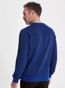 Blue Bubble Stitch Crew Neck JumperXL