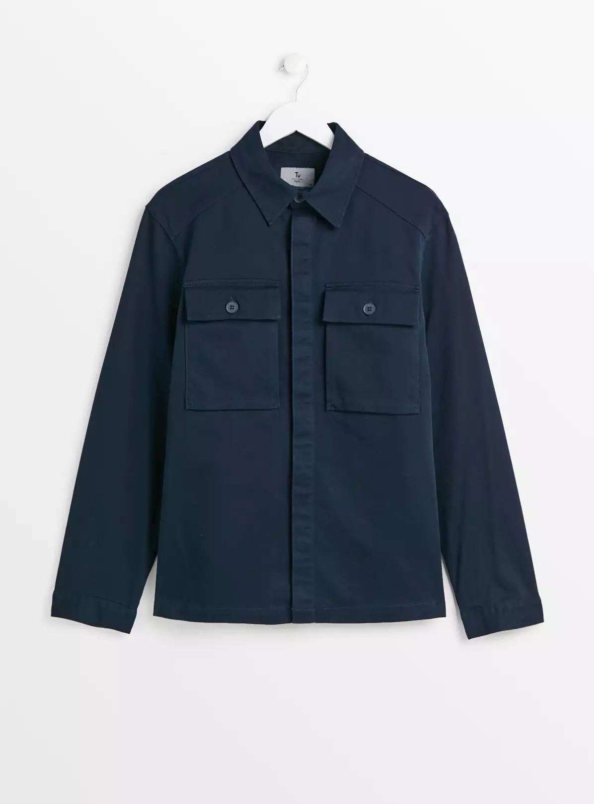 Navy Textured Shacket L 4 Navy Textured Shacket L - Image 4