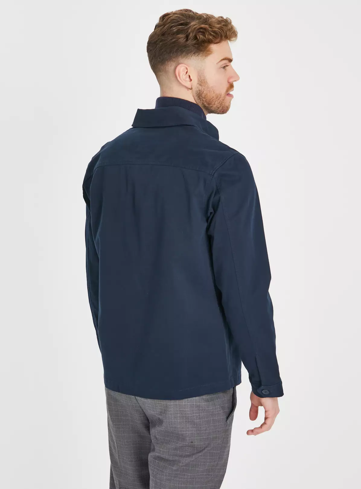 Navy Textured Shacket L 2 Navy Textured Shacket L - Image 2