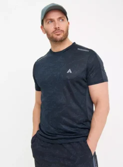 Active Navy Printed T-Shirt S